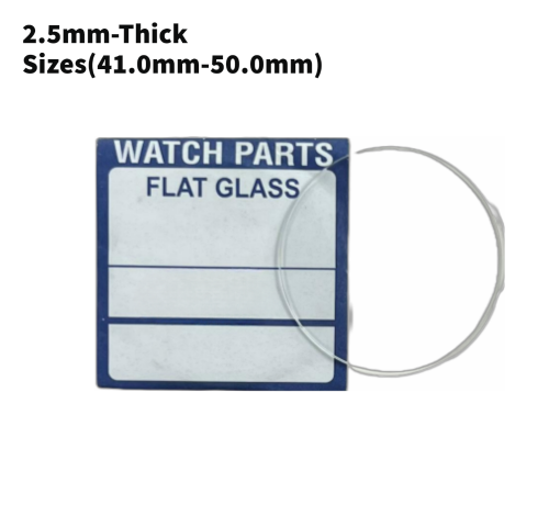 Watch Crystal Flat Round Mineral Glass Crystal 2.5mm Thick (41.0mm-50.0mm)