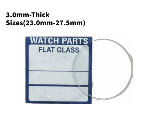 Load image into Gallery viewer, Watch Crystal Flat Round Mineral Glass Crystal 3.0mm Thick (23.0mm-27.5mm)
