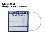 Watch Crystal Flat Round Mineral Glass Crystal 3.0mm Thick (27.6mm-32.0mm)