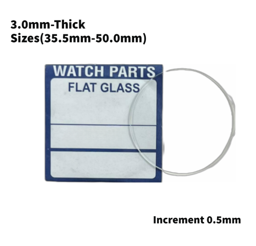 Load image into Gallery viewer, Watch Crystal Flat Round Mineral Glass Crystal 3.0mm Thick (40.0mm-50.0mm)
