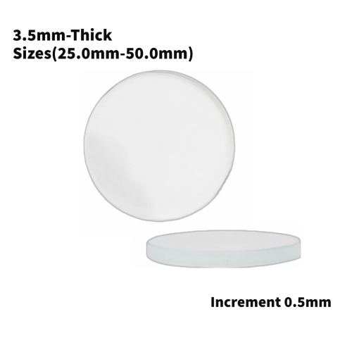 Load image into Gallery viewer, Watch Crystal Flat Round Mineral Glass Crystal 3.5mm Thick (25.0mm-50.0mm)
