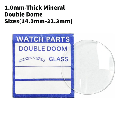 Load image into Gallery viewer, Watch Crystal Double Domed Round Mineral Glass Crystal 1.0mm Thick (14.0mm-22.3mm)
