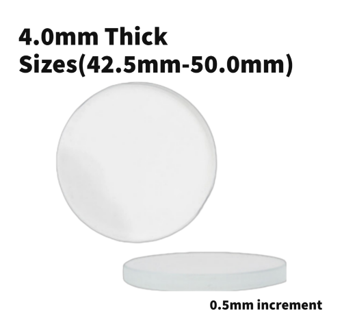 Load image into Gallery viewer, Watch Crystal Flat Round Mineral Glass Crystal 4.0mm Thick (42.5mm-50.0mm)
