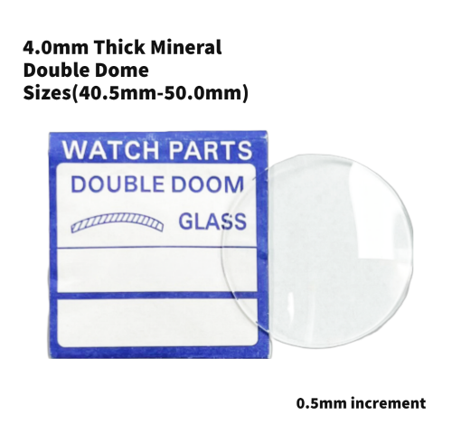 Load image into Gallery viewer, Watch Crystal Double Domed Round Mineral Glass Crystal 1.0mm Thick (40.5mm-50.0mm)
