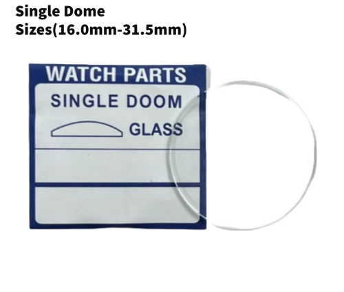 Watch Crystal Single Domed Round Mineral Glass Crystal 1.0mm Thick (16.0mm-31.5mm)