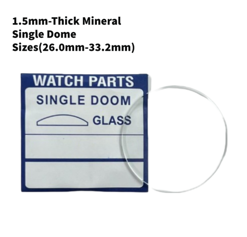 Load image into Gallery viewer, Watch Crystal Single Domed Round Mineral Glass Crystal 1.5mm Thick (26.0mm-33.2mm)
