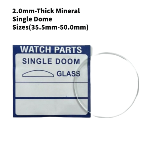 Load image into Gallery viewer, Watch Crystal Single Domed Round Mineral Glass Crystal 2.0mm Thick (35.5mm-50.0mm)
