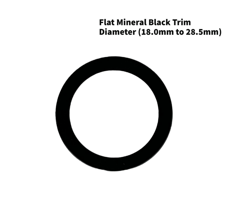 Load image into Gallery viewer, Watch Crystal Flat Round Mineral Glass Crystal Thickness 1.0mm with Black Trim Diameter(18.0mm to 28.5mm)
