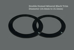 Watch Crystal Double Domed Round Mineral Glass Crystal Black Trim Thick 1.0mm Diameter(18.0mm to 25.5mm)