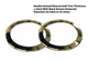 Watch Crystal Double Domed Round Mineral Glass Crystal Gold Trim With Black Roman Numerals Thick 1.0mm Diameter(18.0mm to 25.5mm)