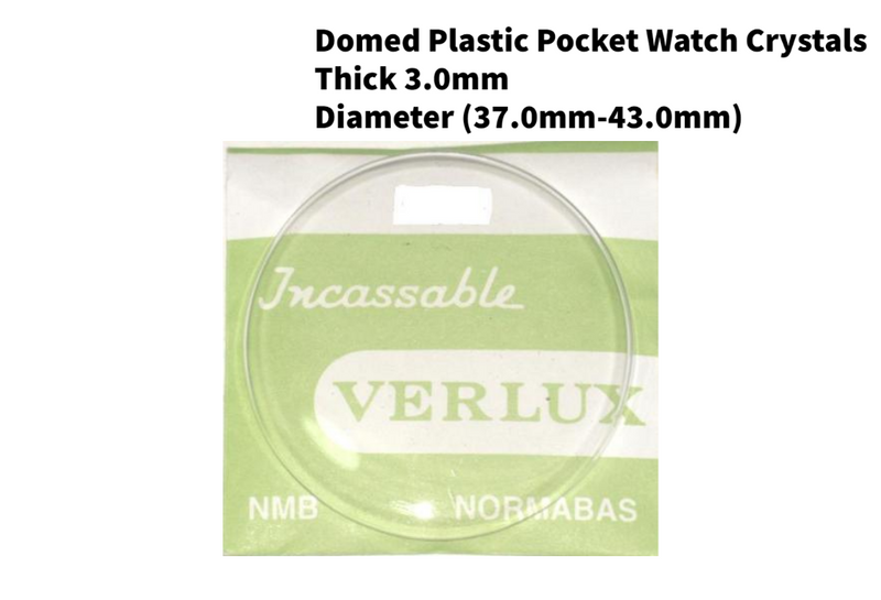 Load image into Gallery viewer, Domed Acrylic Plastic Crystals for Pocket Watch, Domed Height 3.0mm Diameter (37.0mm-43.0mm)
