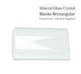 Watch Crystal Domed Flat Back Magnified Mineral Glass Crystal Blanks in Rectangular Shape (Various Sizes)