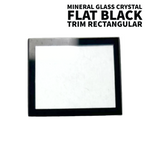 Flat Mineral Glass Crystal with Black Trim 2mm Blanks in Rectangular Shape Diameter (23.5mm✘26.3mm)
