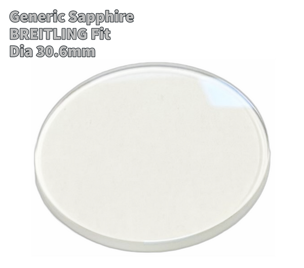 Generic Sapphire to Fit BREITLING Double Domed Round Shape (30.6×2.25)mm→(Diameter×Edge Thick)
