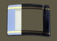 Sapphire Crystals to Fit Rado Double Domed Rectangular Shape Purple Trim with Gold lines (22.1×17.8×1.70×1.0)mm→(Width×Height×Dome Height×Edge Thick) Fit Model 153.0383.3.014 - Universal Jewelers & Watch Tools Inc.