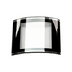 Sapphire Crystals to Fit Rado Double Domed Rectangular Shape Sharp Edges Black Trim with Silver lines (24.8×19.0×3.0×1.0)mm→(Width×Height×Dome Height×Edge Thick) Fit Model 153.0786.3 - Universal Jewelers & Watch Tools Inc.