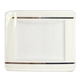 Sapphire Crystals to Fit Rado Double Domed Rectangular Shape Cut Corners White Trim with Gold lines (32.5×27.5×2.2×1.1)mm→(Width×Height×Dome Height×Edge Thick) - Universal Jewelers & Watch Tools Inc.