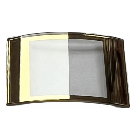 Sapphire Crystals to Fit Rado Double Domed Rectangular Shape Golden Border (24.7×15.8×2.7×1.0)mm→(Width×Height×Dome Height×Edge Thick) Fit Model (153 0783 3) - Universal Jewelers & Watch Tools Inc.