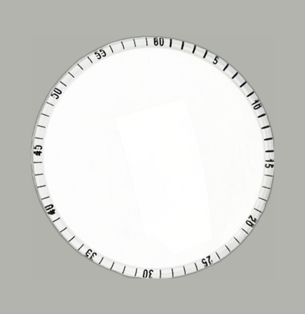 Mineral Crystals to Fit Emporio Armani Round Single Domed White Trim/w Black digital numbers (40.1×3.0×0.9)mm→(Diameter×Middle Thick×Edge Thick)