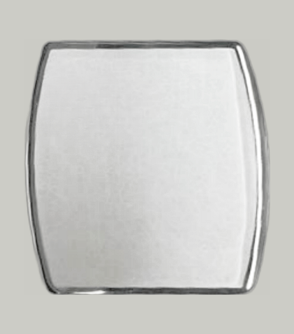 Mineral Crystals to Fit BULOVA Single Domed Silver Trim Rectangular Shape Curved 2 Sides (24.0×22.5×2.2)mm→(Height×Width×Middle Thick) Fit Model 96R163 - Universal Jewelers & Watch Tools Inc.