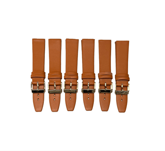 High Quality Watch Bands Flat Genuine Leather Plain 18 - 24mm - Universal Jewelers & Watch Tools Inc.