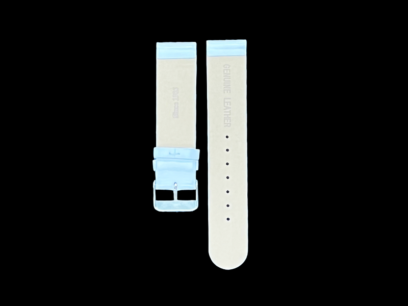 Load image into Gallery viewer, White 20MM Unstitched Genuine Leather Watch Band Strap with Plain Smooth Finish
