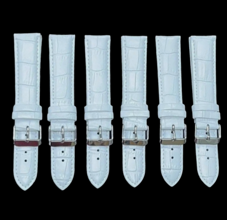 Load image into Gallery viewer, Watch Bands Stitched Alligator Crocodile Grain Padded Genuine Leather 12-30MMXXL
