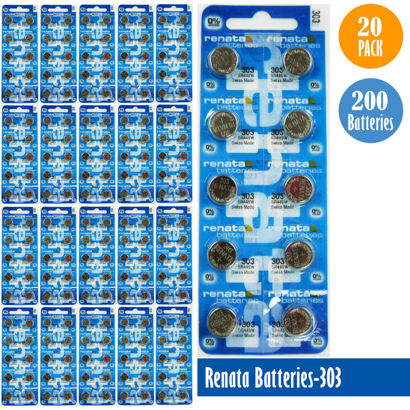 Load image into Gallery viewer, Renata-Batteries-303-1-pack-10-batteries, Replaces-SR44SW, Watch-Batteries, Swiss Made - Universal Jewelers &amp; Watch Tools Inc. 
