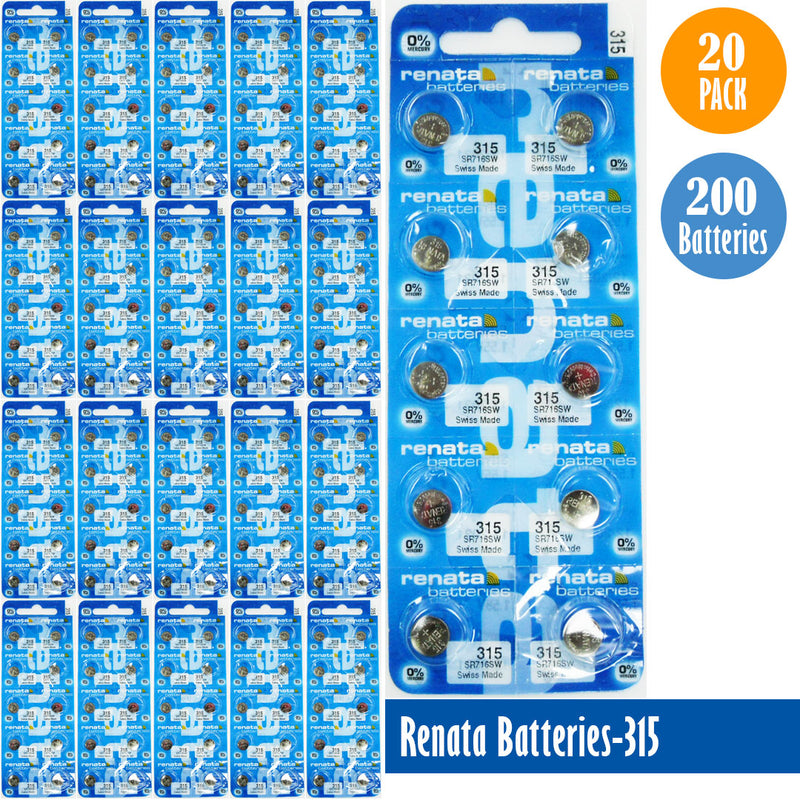 Load image into Gallery viewer, Renata-Batteries-315-1-pack-10-batteries, Replaces-SR716SW, Watch-Batteries, Swiss Made - Universal Jewelers &amp; Watch Tools Inc. 
