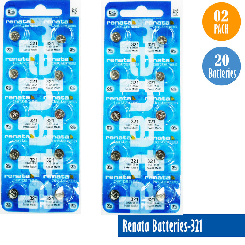 Load image into Gallery viewer, Renata-Batteries-321-1-pack-10-batteries, Replaces-SR616SW, Watch-Batteries, Swiss Made - Universal Jewelers &amp; Watch Tools Inc. 
