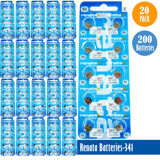 Renata-Batteries-341-1-pack-10-batteries, Replaces-SR714SW, Watch-Batteries, Swiss Made - Universal Jewelers & Watch Tools Inc. 