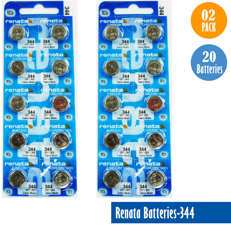 Load image into Gallery viewer, Renata-Batteries-344-1-pack-10-batteries, Replaces-SR1136S, Watch-Batteries, Swiss Made - Universal Jewelers &amp; Watch Tools Inc. 
