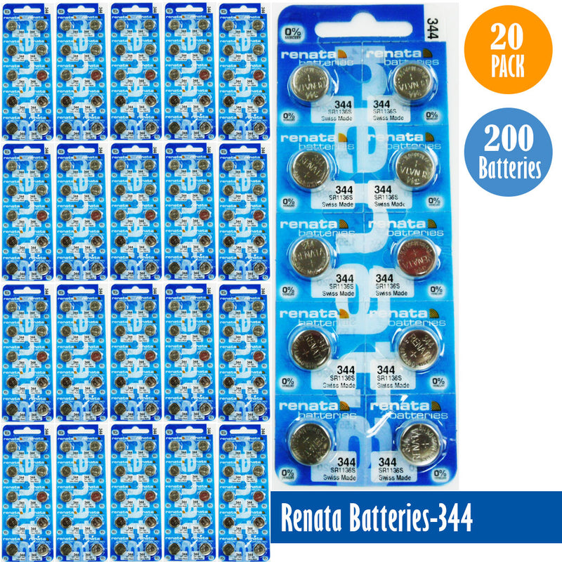 Load image into Gallery viewer, Renata-Batteries-344-1-pack-10-batteries, Replaces-SR1136S, Watch-Batteries, Swiss Made - Universal Jewelers &amp; Watch Tools Inc. 
