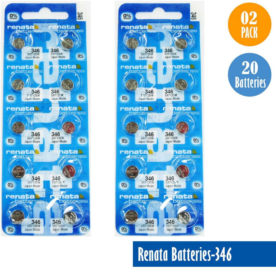 Renata-Batteries-346-1-pack-10-batteries, Replaces-SR712SW, Watch-Batteries, Swiss Made - Universal Jewelers & Watch Tools Inc. 