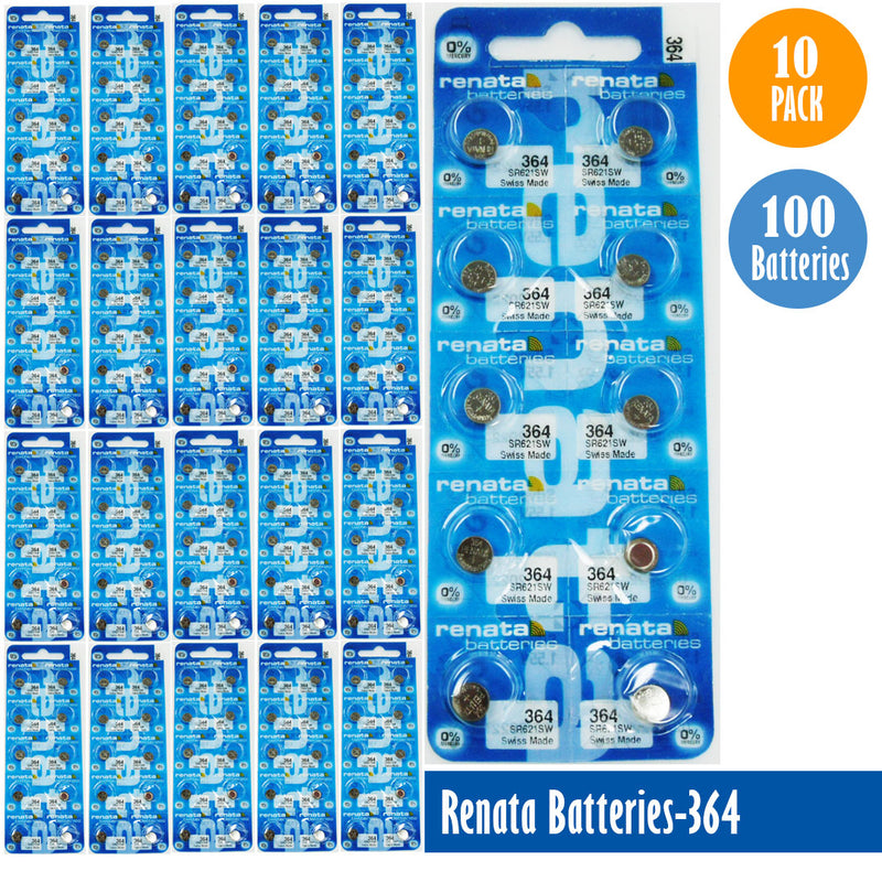 Load image into Gallery viewer, Renata-Batteries-364-1-pack-10-batteries, Replaces-SR621SW, Watch-Batteries, Swiss Made - Universal Jewelers &amp; Watch Tools Inc. 
