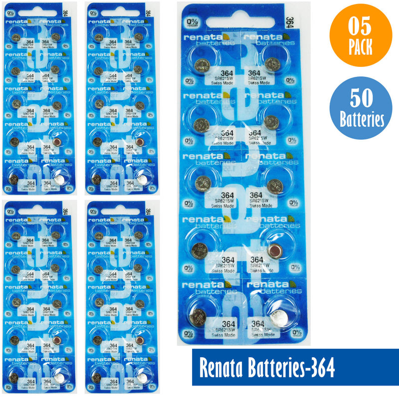 Load image into Gallery viewer, Renata-Batteries-364-1-pack-10-batteries, Replaces-SR621SW, Watch-Batteries, Swiss Made - Universal Jewelers &amp; Watch Tools Inc. 
