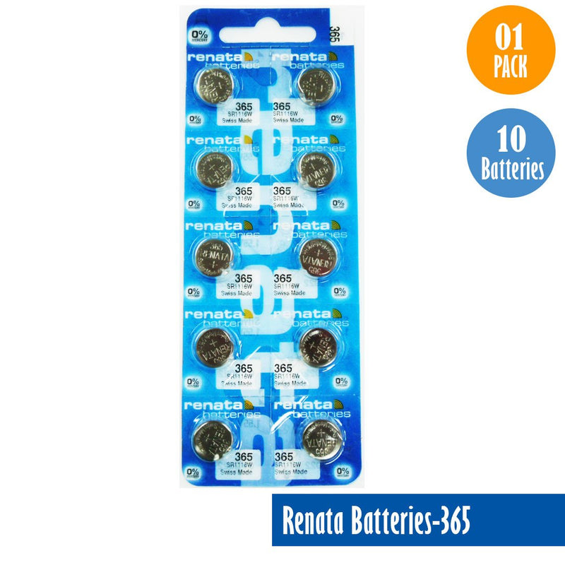 Load image into Gallery viewer, Renata-Batteries-365-1-pack-10-batteries, Replaces-SR1116W, Watch-Batteries, Swiss Made - Universal Jewelers &amp; Watch Tools Inc. 
