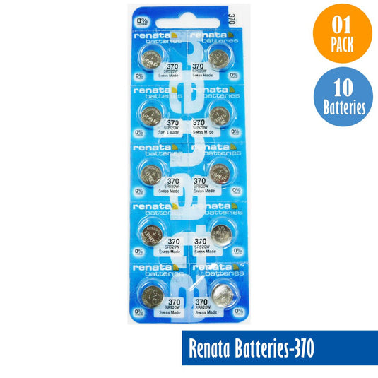 Renata-Batteries-370-1-pack-10-batteries, Replaces-SR920W, Watch-Batteries, Swiss Made - Universal Jewelers & Watch Tools Inc. 