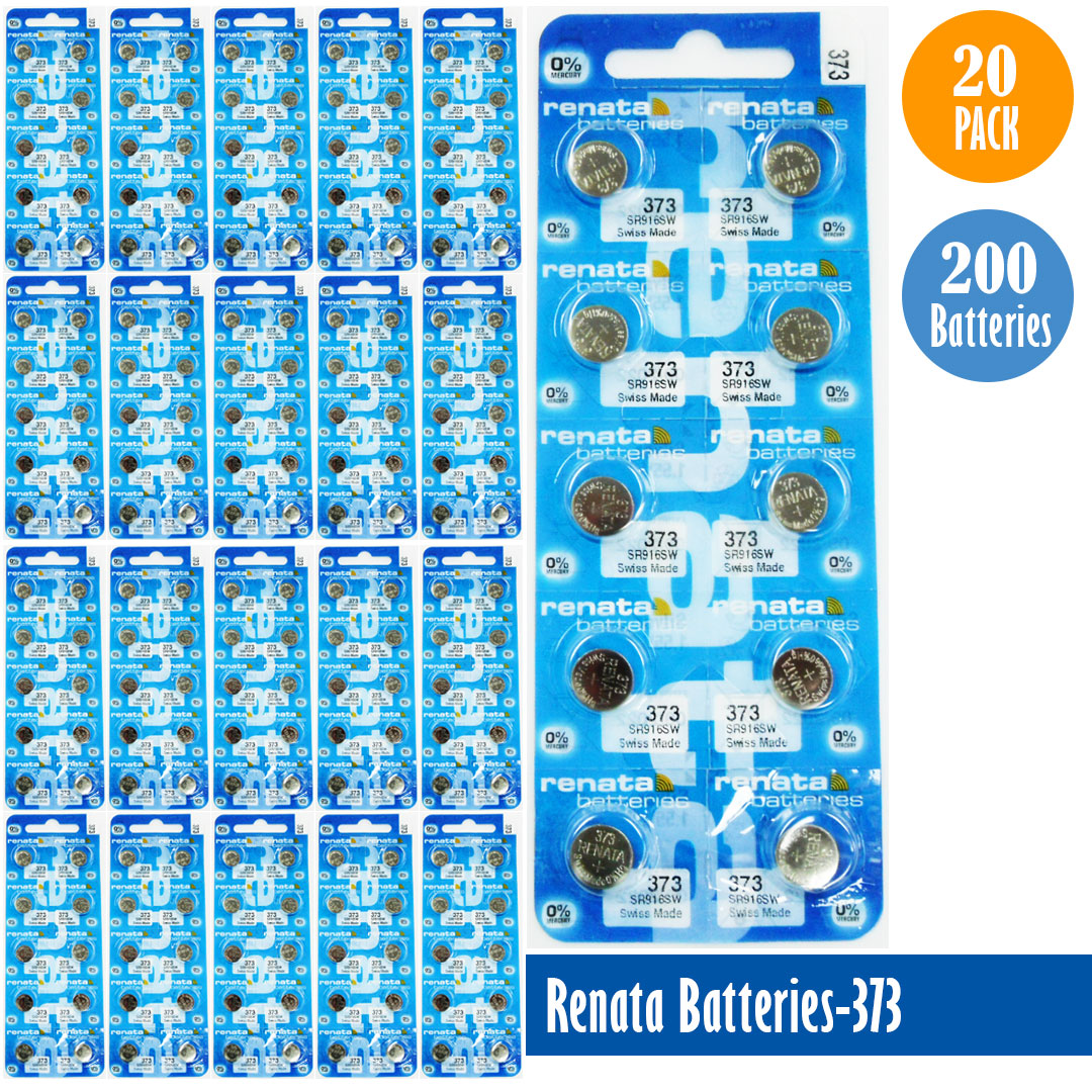 Renata-Batteries-373-1-pack-10-batteries, Replaces-SR916SW, Watch-Batteries, Swiss Made - Universal Jewelers & Watch Tools Inc. 