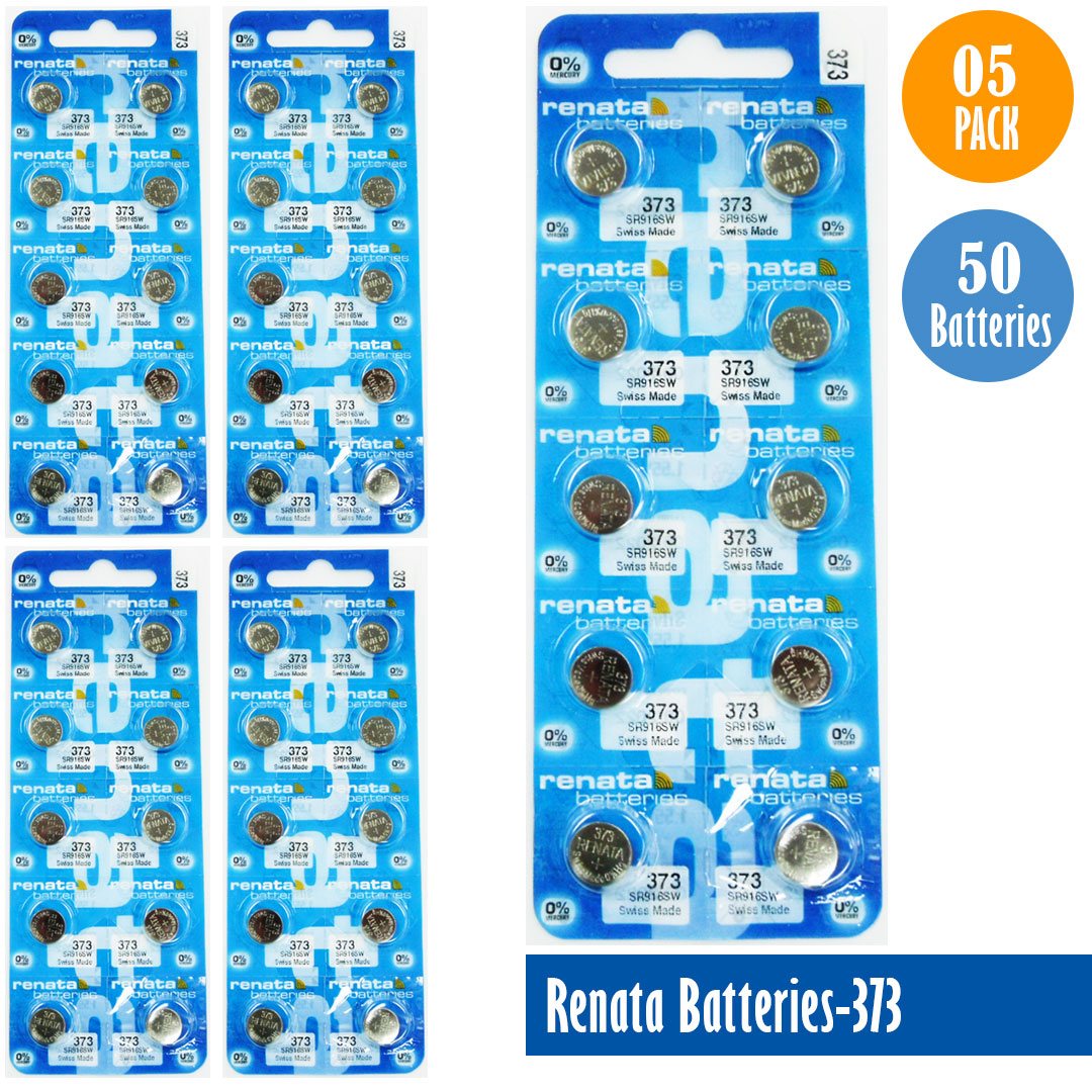 Renata-Batteries-373-1-pack-10-batteries, Replaces-SR916SW, Watch-Batteries, Swiss Made - Universal Jewelers & Watch Tools Inc. 