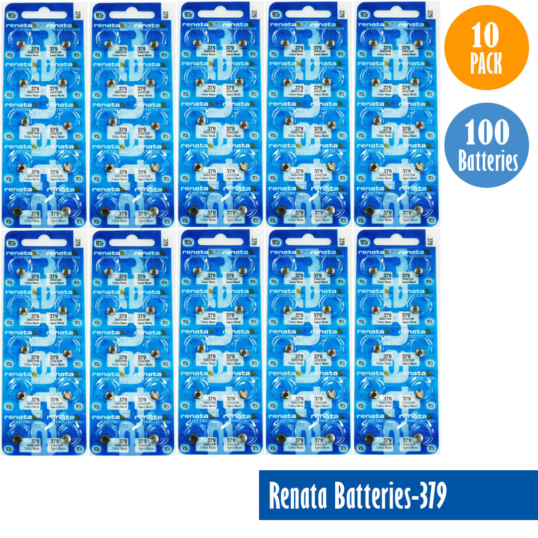 Renata-Batteries-379-1-pack-10-batteries, Replaces-SR521SW, Watch-Batteries, Swiss Made - Universal Jewelers & Watch Tools Inc. 