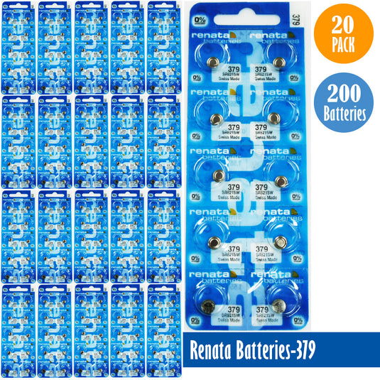 Renata-Batteries-379-1-pack-10-batteries, Replaces-SR521SW, Watch-Batteries, Swiss Made - Universal Jewelers & Watch Tools Inc. 