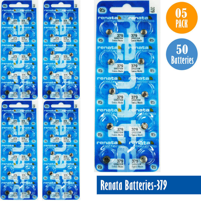 Load image into Gallery viewer, Renata-Batteries-379-1-pack-10-batteries, Replaces-SR521SW, Watch-Batteries, Swiss Made - Universal Jewelers &amp; Watch Tools Inc. 
