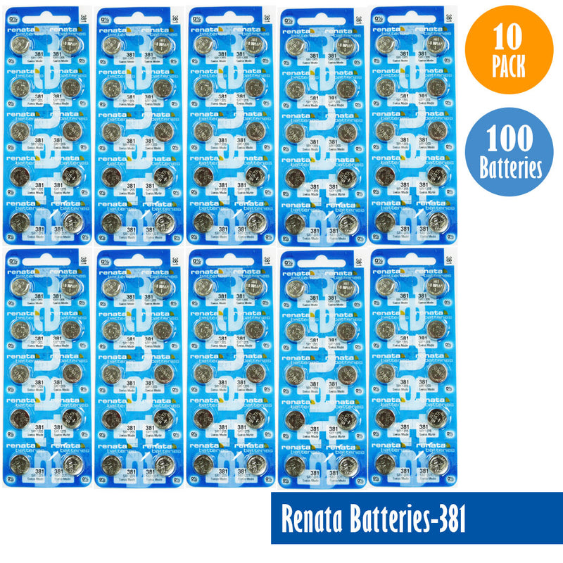 Load image into Gallery viewer, Renata-Batteries-381-1-pack-10-batteries, Replaces-SR1120S, Watch-Batteries, Swiss Made - Universal Jewelers &amp; Watch Tools Inc. 
