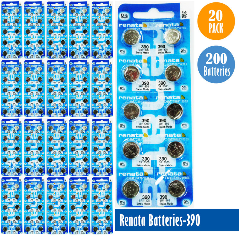 Load image into Gallery viewer, Renata-Batteries-390-1-pack-10-batteries, Replaces-SR1130S, Watch-Batteries, Swiss Made - Universal Jewelers &amp; Watch Tools Inc. 
