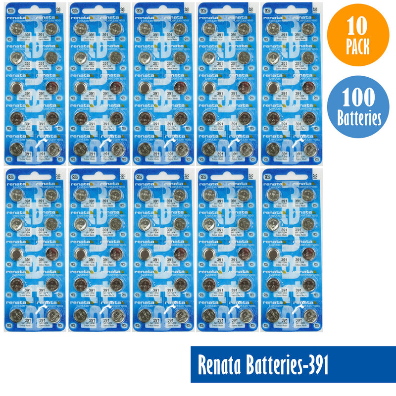 Load image into Gallery viewer, Renata-Batteries-391-1-pack-10-batteries, Replaces-SR1120W, Watch-Batteries, Swiss Made - Universal Jewelers &amp; Watch Tools Inc. 
