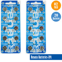 Renata-Batteries-391-1-pack-10-batteries, Replaces-SR1120W, Watch-Batteries, Swiss Made - Universal Jewelers & Watch Tools Inc. 
