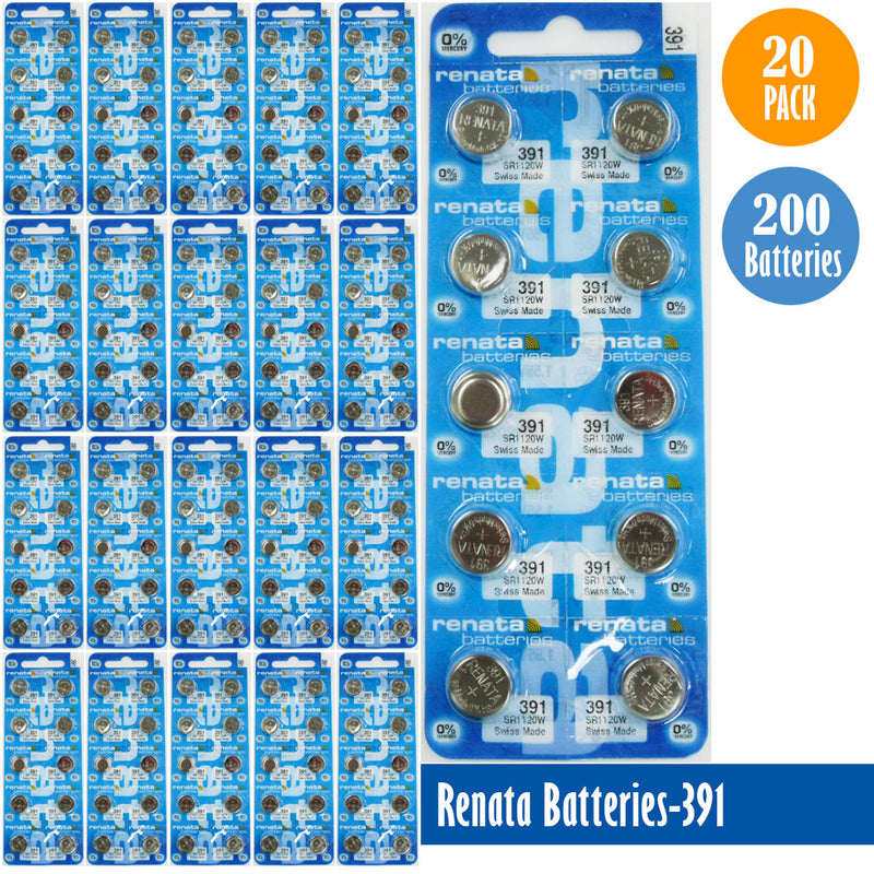 Load image into Gallery viewer, Renata-Batteries-391-1-pack-10-batteries, Replaces-SR1120W, Watch-Batteries, Swiss Made - Universal Jewelers &amp; Watch Tools Inc. 
