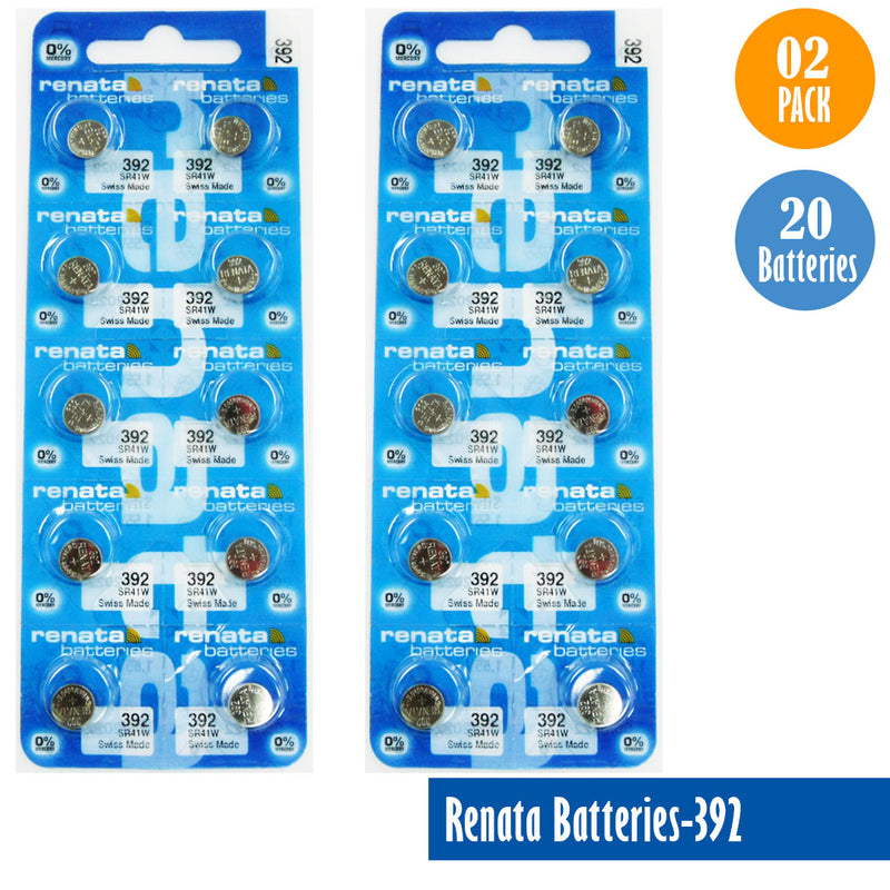 Load image into Gallery viewer, Renata-Batteries-392-1-pack-10-batteries, Replaces-SR41W, Watch-Batteries, Swiss Made - Universal Jewelers &amp; Watch Tools Inc. 
