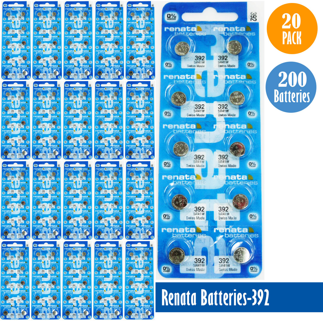 Renata-Batteries-392-1-pack-10-batteries, Replaces-SR41W, Watch-Batteries, Swiss Made - Universal Jewelers & Watch Tools Inc. 